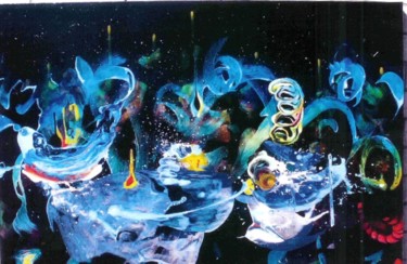 Peinture intitulée "Aquaria" par Robert Goldsberry, Œuvre d'art originale, Huile