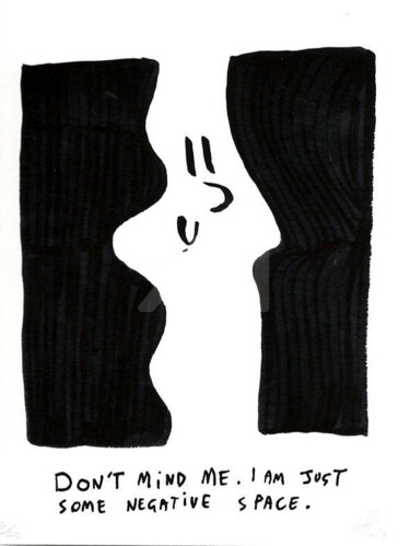 Drawing titled "Don't Mind Me" by Slin, Original Artwork, Marker