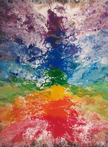 Pittura intitolato "Energy" da Sébastien Mas, Opera d'arte originale, Acrilico