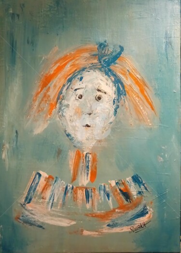 Painting titled "Gisèle" by Slobka, Original Artwork, Acrylic