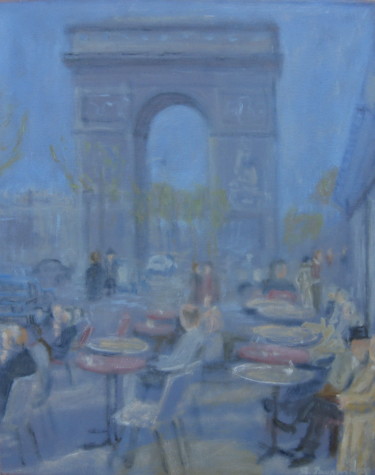 Painting titled "Arc de Triomphe-Cha…" by Slobodan Paunovic, Original Artwork, Oil