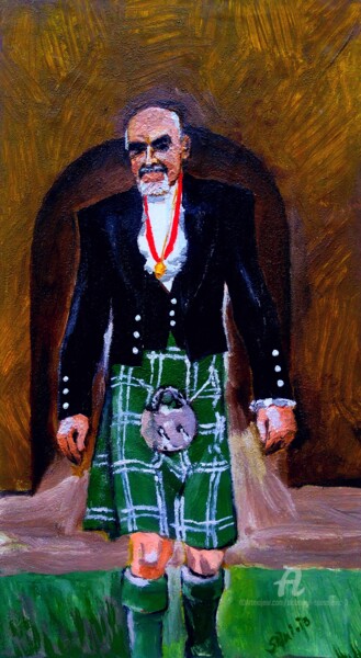 Bond, James Bond Painting titled "Bond, James Bond" by Spaki, Original Art, Oil