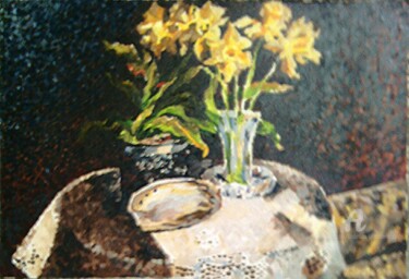 Painting titled "Narcises" by Slobodan Spasojevic (Spaki), Original Artwork, Oil