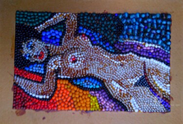 Sculpture intitulée "Homage a Modiglani" par Slobodan Spasojevic (Spaki), Œuvre d'art originale, Mosaïque