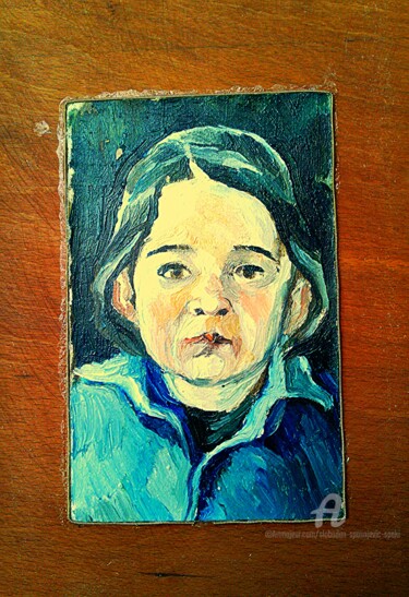 Peinture intitulée "Jeune fille" par Slobodan Spasojevic (Spaki), Œuvre d'art originale, Huile