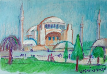 Peinture intitulée "Konstantinopolis 02…" par Slobodan Spasojevic (Spaki), Œuvre d'art originale, Huile