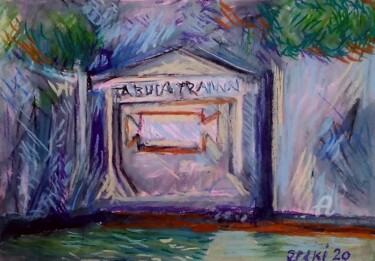 Painting titled "Tabula Traiana" by Slobodan Spasojevic (Spaki), Original Artwork, Pastel