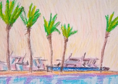 Painting titled "Marina  25.virtuel…" by Slobodan Spasojevic (Spaki), Original Artwork, Pastel