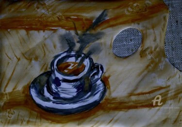 Malerei mit dem Titel "Mon quarantquatriem…" von Slobodan Spasojevic (Spaki), Original-Kunstwerk, Pastell