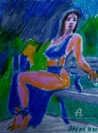 Painting titled "Venus contenporain" by Slobodan Spasojevic (Spaki), Original Artwork, Pastel