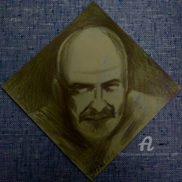 Painting titled "Portrait 2024" by Slobodan Spasojevic (Spaki), Original Artwork, Pencil