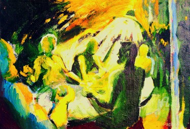 Картина под названием "les persones qu'ils…" - Slobodan Spasojevic (Spaki), Подлинное произведение искусства, Масло