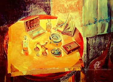 Peinture intitulée "l'accessoires de ph…" par Slobodan Spasojevic (Spaki), Œuvre d'art originale, Huile