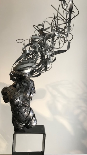 Sculpture intitulée "combattante.jpg" par Slooow, Œuvre d'art originale, Métaux