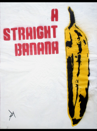 Painting titled "A Straight Banana (…" by Sly Art, Original Artwork, Acrylic