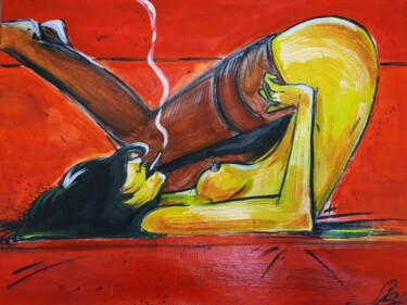 Painting titled "pa$$ion" by Slyfox, Original Artwork, Acrylic