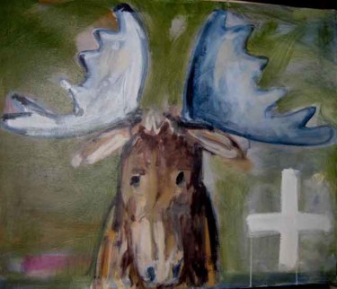 Pintura titulada "strange deer" por Smack, Obra de arte original