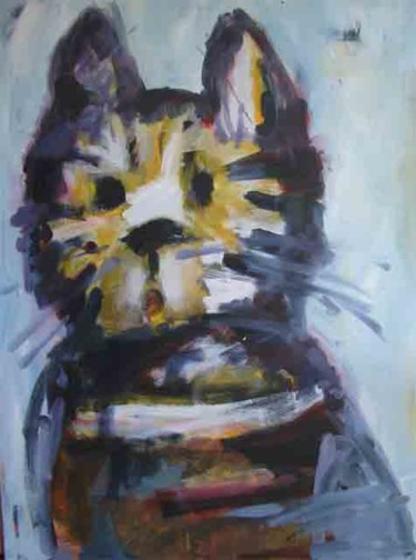 Pintura titulada "cat" por Smack, Obra de arte original