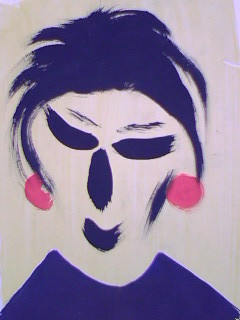 Painting titled "Fille" by Smal, Original Artwork