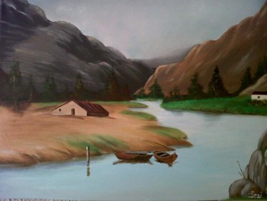 Pintura titulada "The Lake" por Salzitsa Milanova, Obra de arte original, Otro