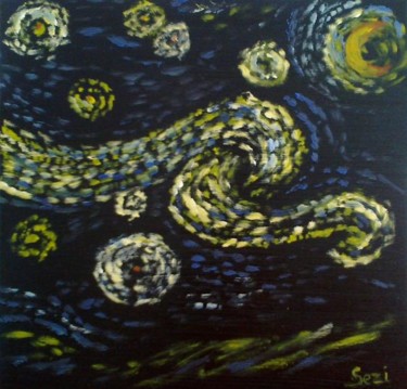 Pintura titulada ""Star Night"" por Salzitsa Milanova, Obra de arte original