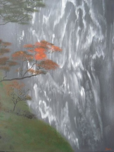 Pintura titulada ""WATERFALL"" por Salzitsa Milanova, Obra de arte original