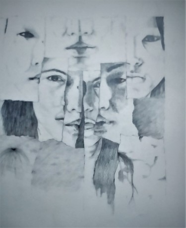 Dessin intitulée "Confusion" par Benny Smet, Œuvre d'art originale, Crayon