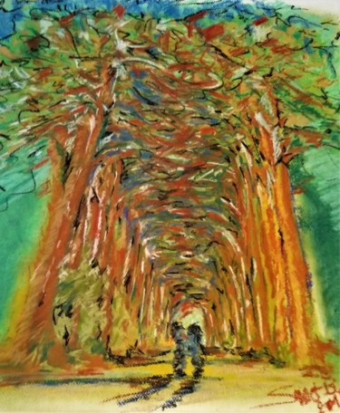 Картина под названием "Italian ways VIII" - Benny Smet, Подлинное произведение искусства, Пастель