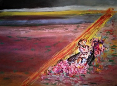 Pittura intitolato "The burning of the…" da Benny Smet, Opera d'arte originale, Pastello