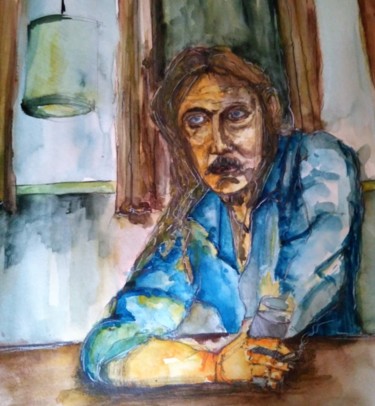 Painting titled "Maybe tomorrow,I'll…" by Benny Smet, Original Artwork, Watercolor