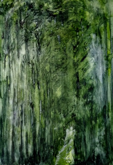 Pittura intitolato "Norwegian woods...." da Benny Smet, Opera d'arte originale, Acquarello