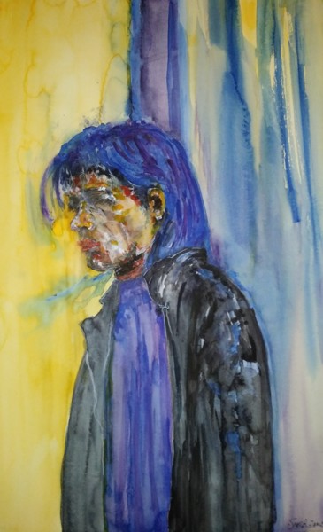 Painting titled "I find it hard...,i…" by Benny Smet, Original Artwork, Watercolor