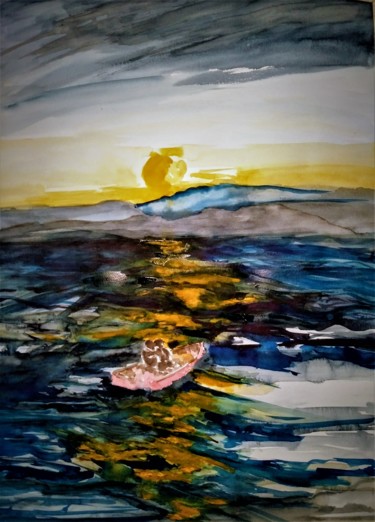 Peinture intitulée "Another life..." par Benny Smet, Œuvre d'art originale, Aquarelle