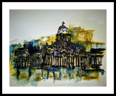 Peinture intitulée "Palais de la justic…" par Benny Smet, Œuvre d'art originale, Aquarelle