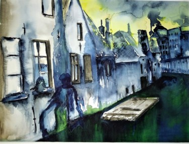 Painting titled "Vanished" by Benny Smet, Original Artwork, Watercolor