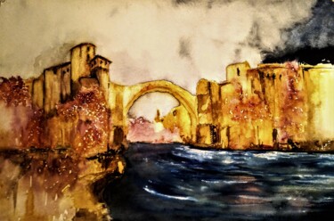 Painting titled "The always beautifu…" by Benny Smet, Original Artwork, Watercolor