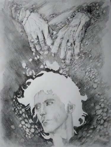 Drawing titled "A workingclass hero…" by Benny Smet, Original Artwork, Graphite
