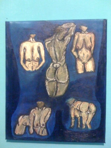 Painting titled "Curva A (prostitute…" by Mihai Alexandru Smeu, Original Artwork, Oil