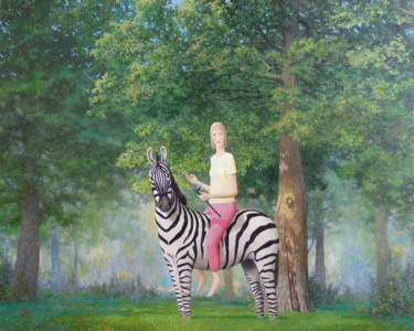 Картина под названием "В лесу." - Sergey Mikheev, Подлинное произведение искусства, Масло