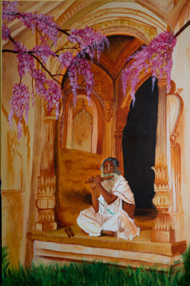 Pintura intitulada "Sadhana" por Smiitaa Chatterjee, Obras de arte originais, Acrílico