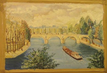 Dessin intitulée "Retour de Seine" par Smaïl Oulebsir, Œuvre d'art originale