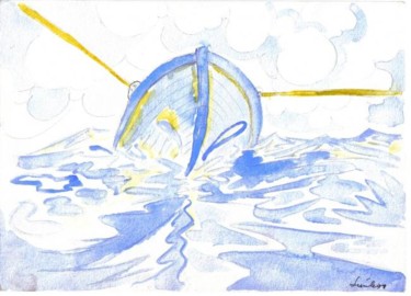 Dessin intitulée "Aqua-n lmut" par Smaïl Oulebsir, Œuvre d'art originale
