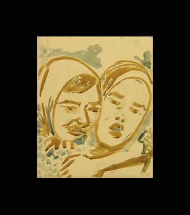 Dessin intitulée "Tears and Fear" par Smaïl Oulebsir, Œuvre d'art originale