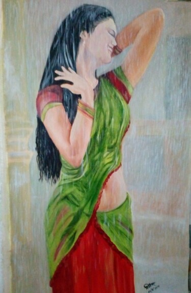 Peinture intitulée "Ecstasy" par Smita Srivastav, Œuvre d'art originale, Huile