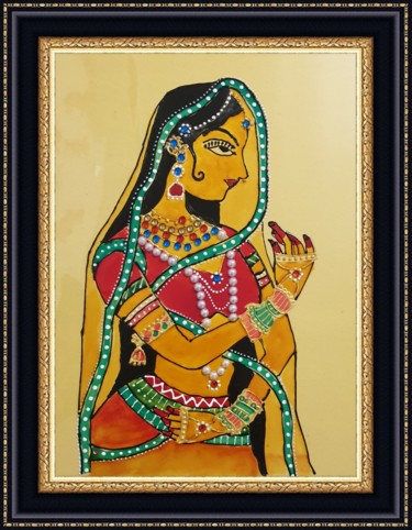 Painting titled "Princess" by Smitazart, Original Artwork, Stained glass painting