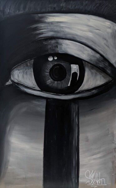 Peinture intitulée "L'oeil" par Fabien Romain (Smll), Œuvre d'art originale, Acrylique