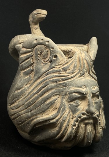 Poseidon Scultura intitolato "Poseidon" da Kuman Jekov (Ancient Art), Opera d'arte originale, Ceramica