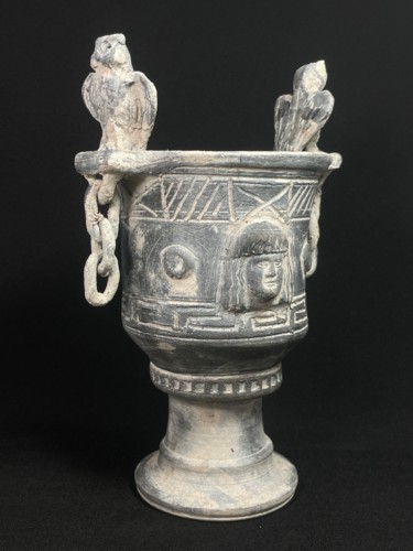 Ritual wine krater Sculpture intitulée "Ritual wine krater" par Kuman Jekov (Ancient Art), Œuvre d'art originale, Argile