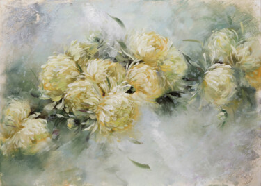 Картина под названием "Вальс цветов" - Елена Смурова, Подлинное произведение искусства, Масло Установлен на Деревянная рама…