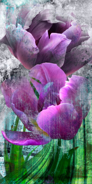 「Tulips - photo coll…」というタイトルのデジタルアーツ Елена Смуроваによって, オリジナルのアートワーク, デジタル絵画